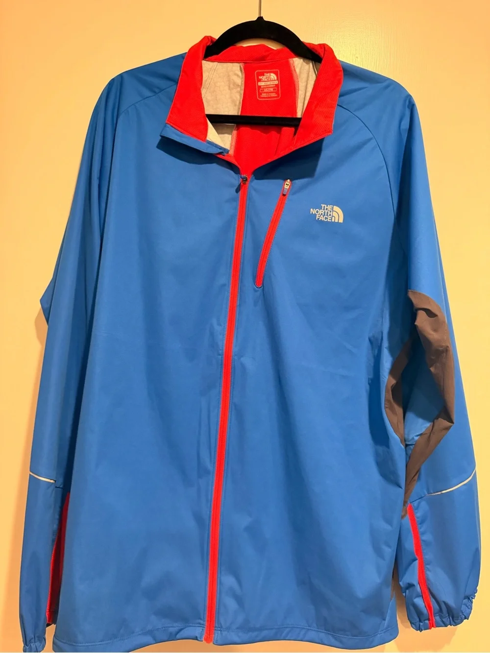 The North Face Blue Jacket with Red Trim